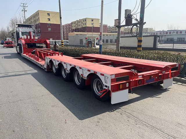 Semi-remorque Lowboy de 150 tonnes